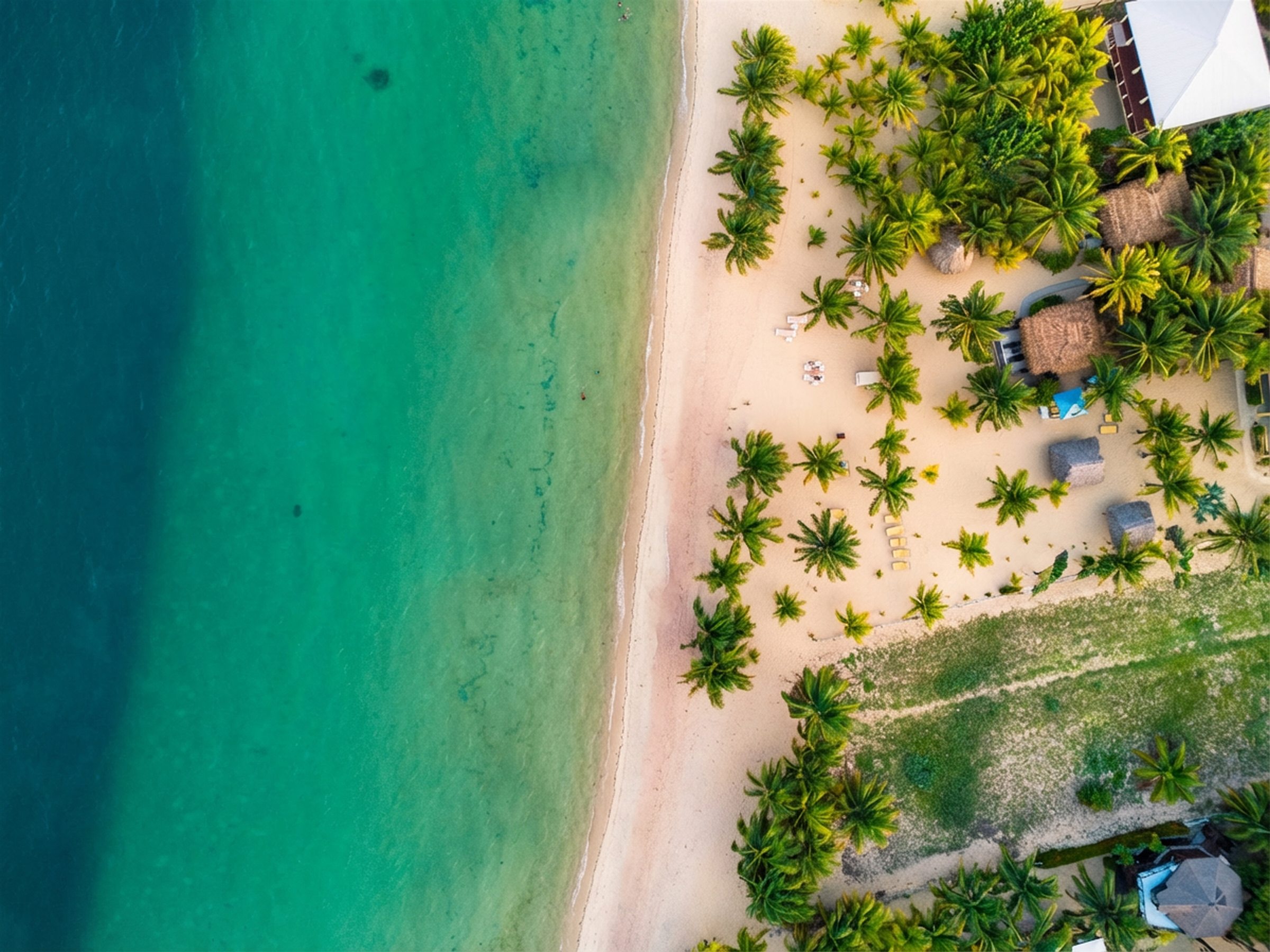 Casa Palma’s beachfront property and shoreline